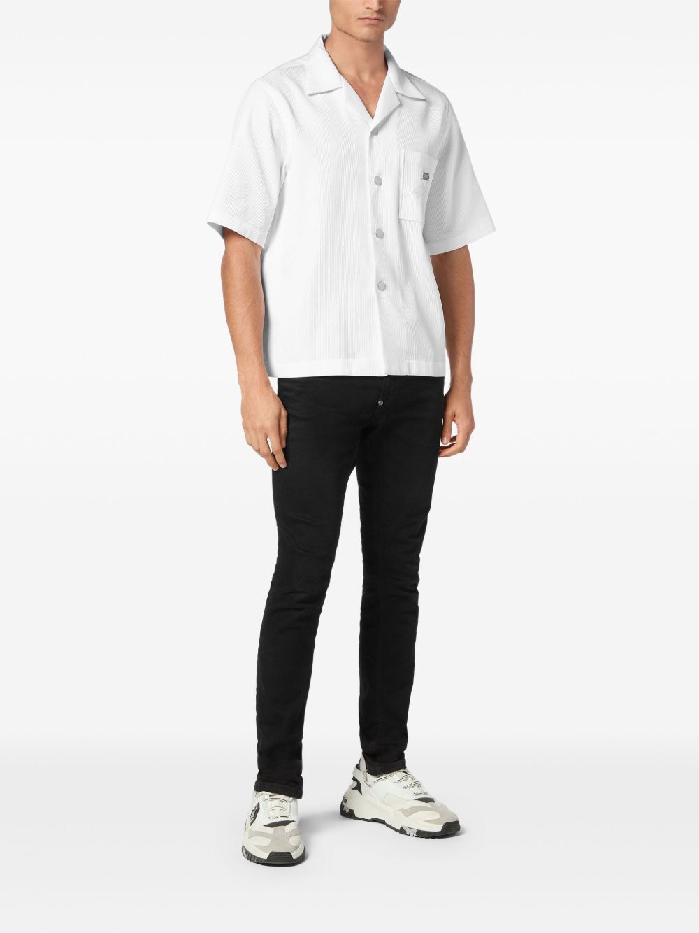 ribbed bowling shirt - 2