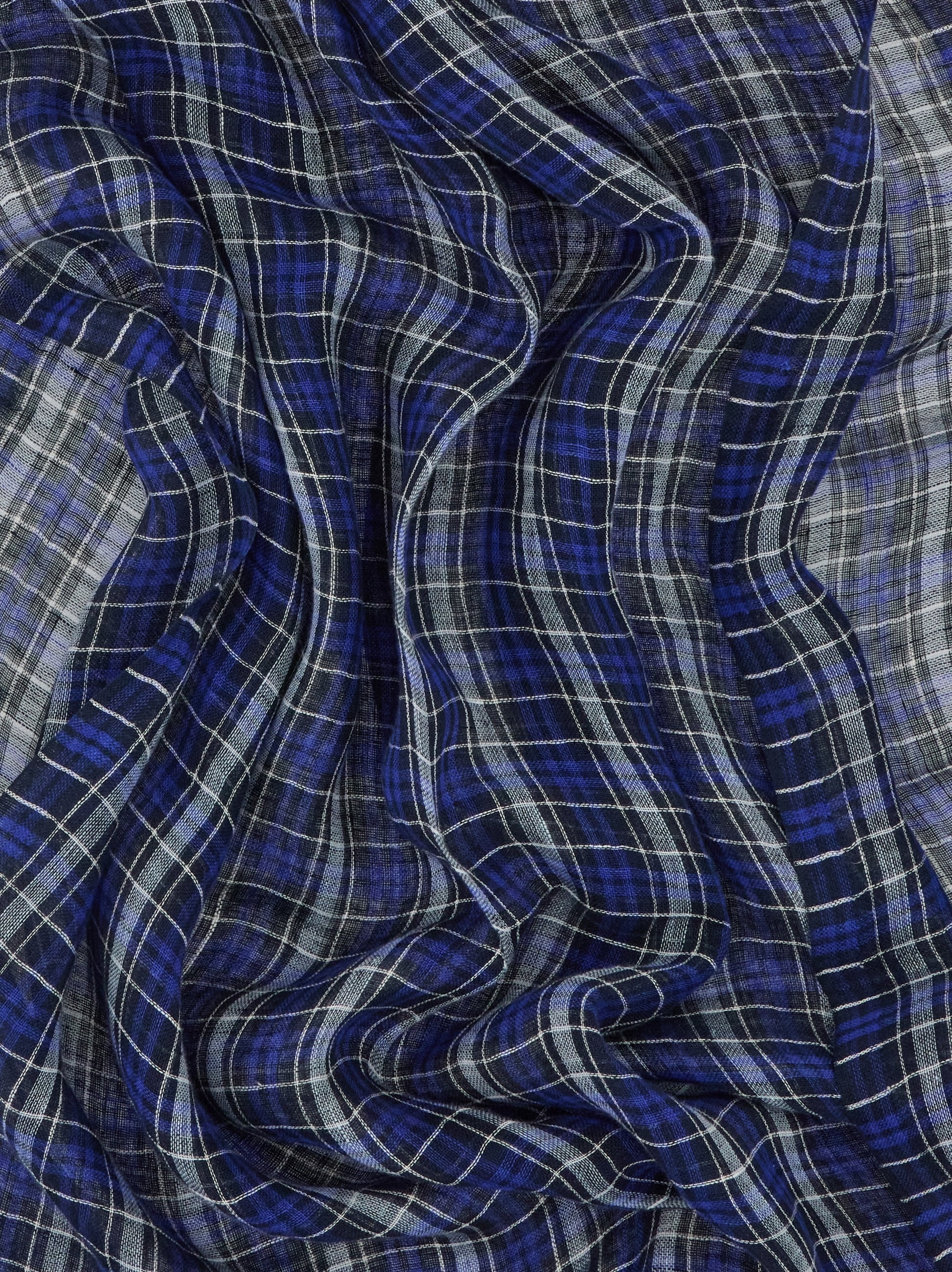 Linen tartan stole - 5