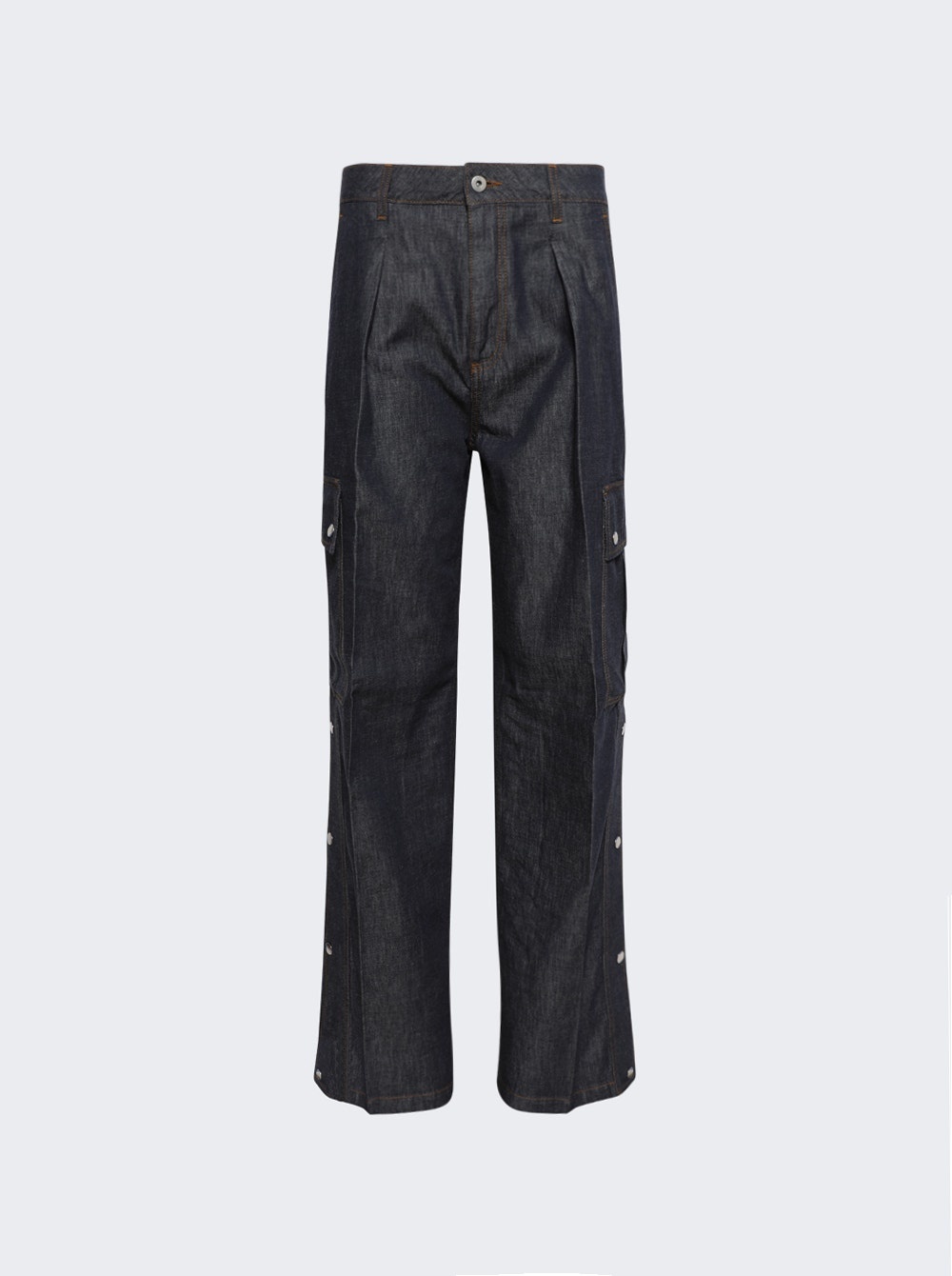 Denim Cargo Trousers Blue - 1