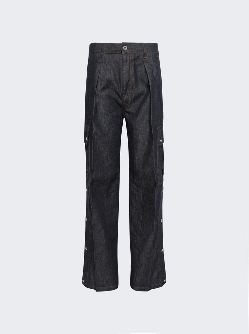Denim Cargo Trousers Blue 1