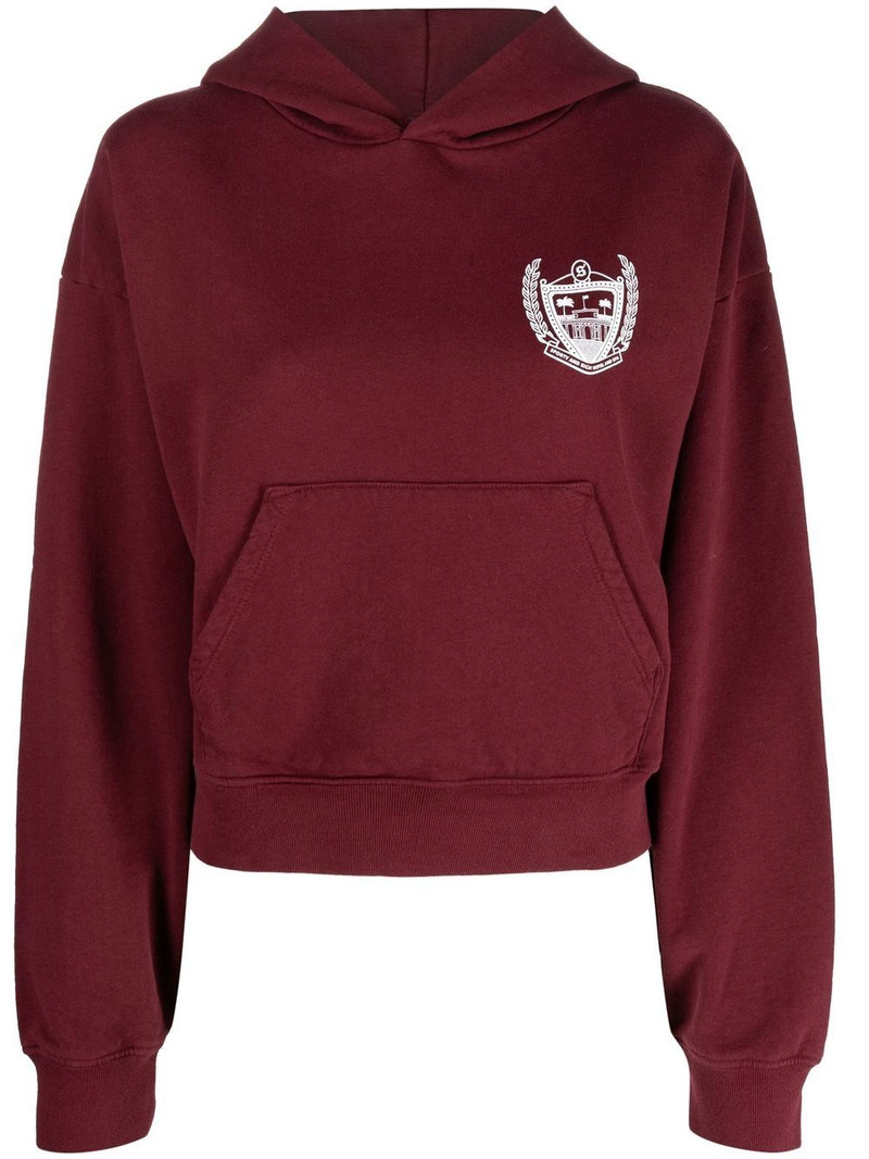 logo-print cropped hoodie 1