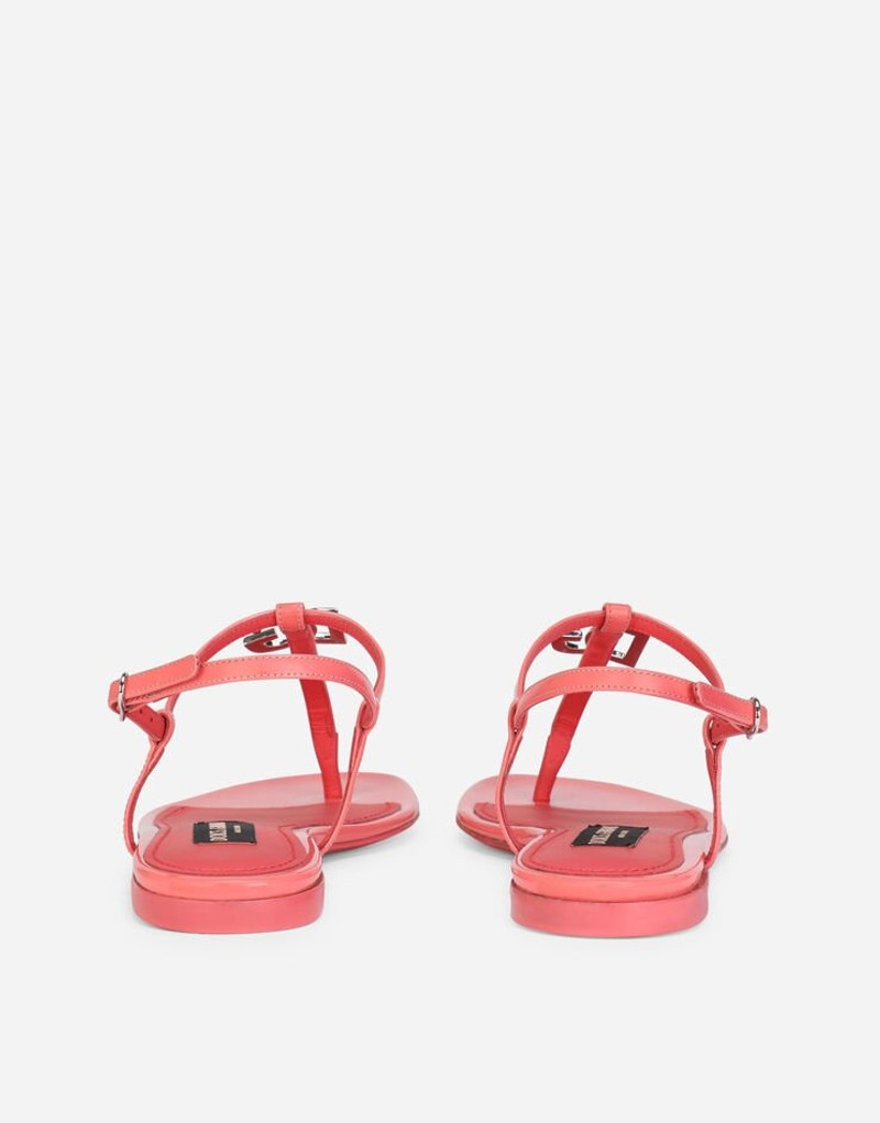 Dolce & Gabbana Patent leather DG thong sandals outlook