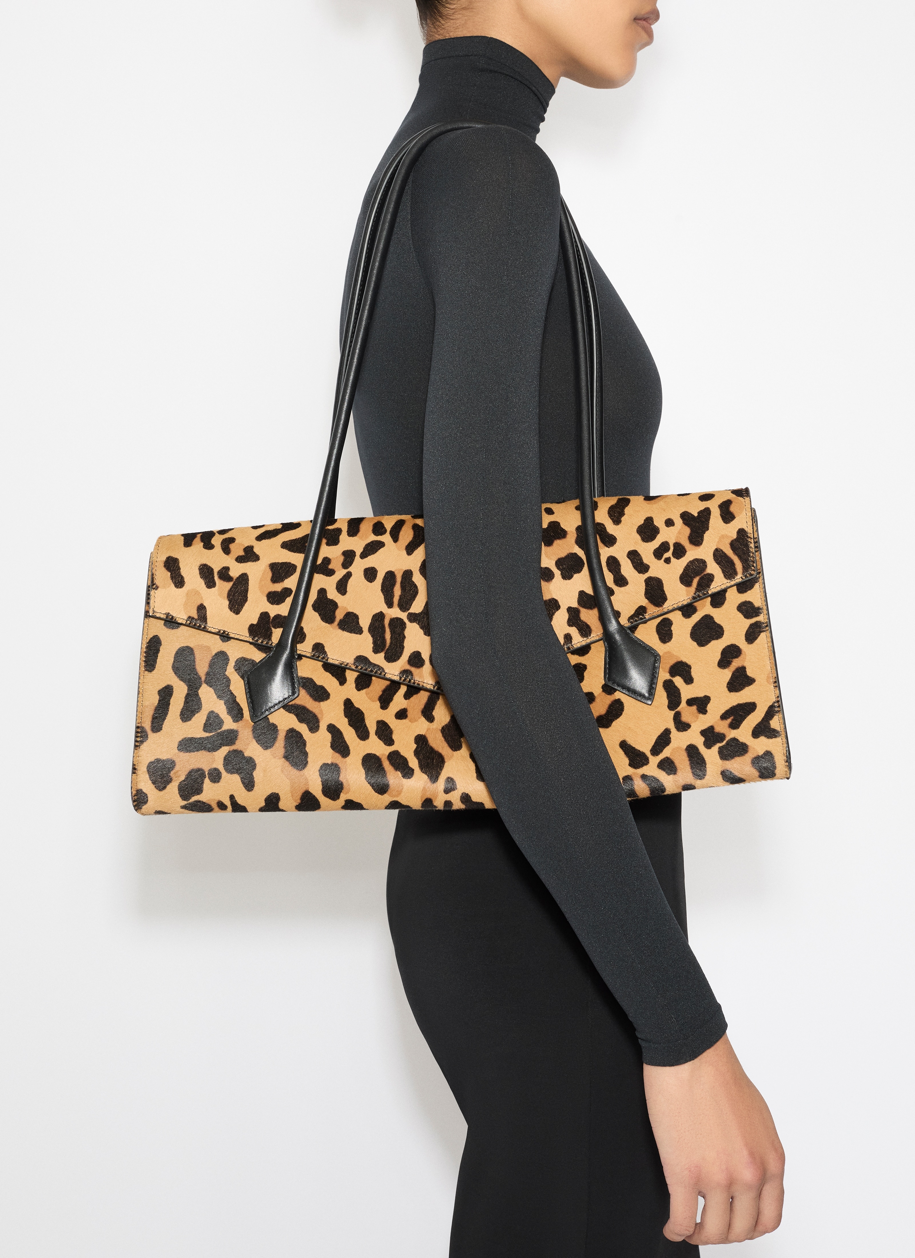 LE TECKEL FLAP TOTE BAG IN LEOPARD HAIRCALF - 2