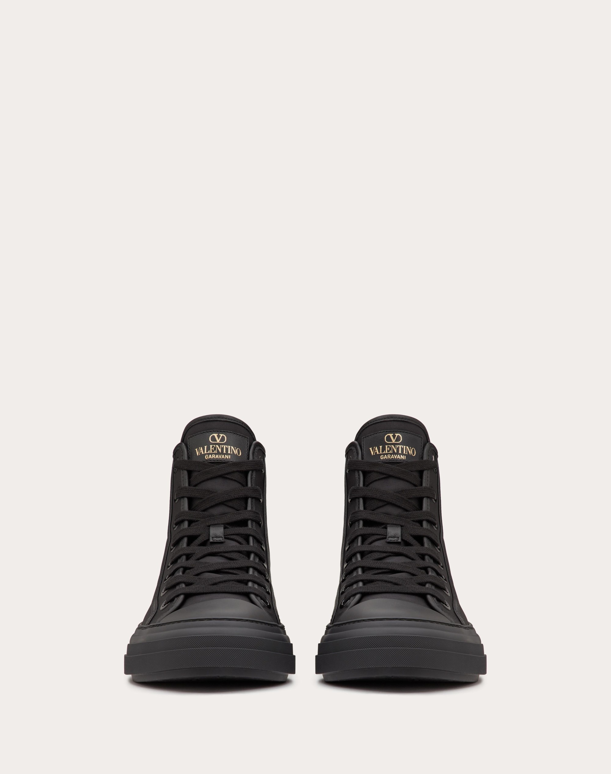 TOTALOOP NYLON AND LEATHER HIGH-TOP SNEAKER - 4