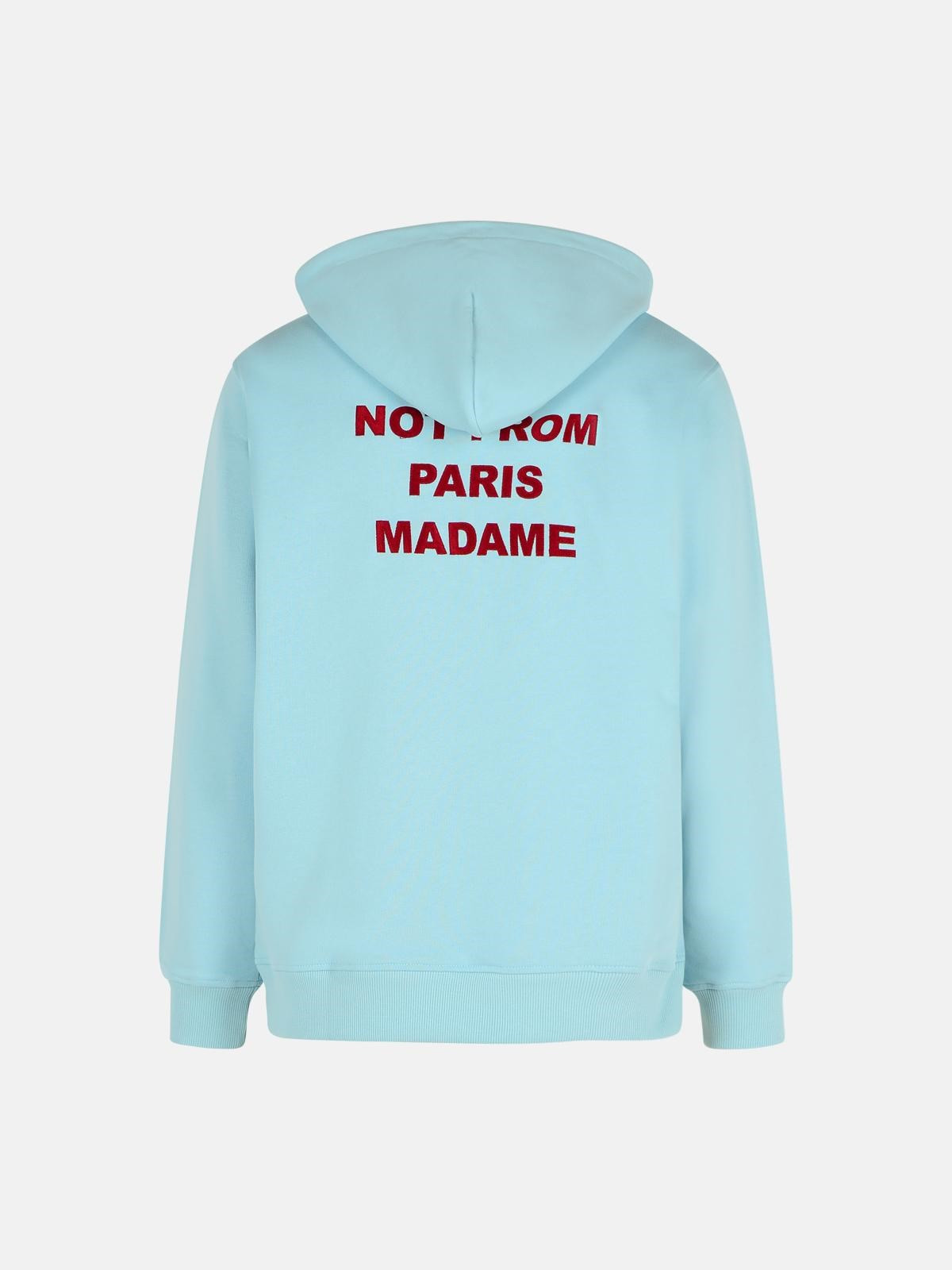 'SLOGAN' LIGHT BLUE COTTON SWEATSHIRT - 3