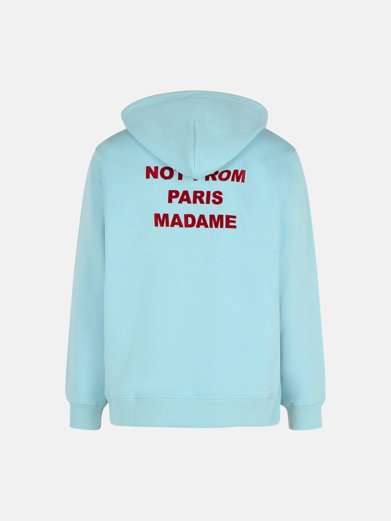 Drôle de Monsieur 'SLOGAN' LIGHT BLUE COTTON SWEATSHIRT outlook
