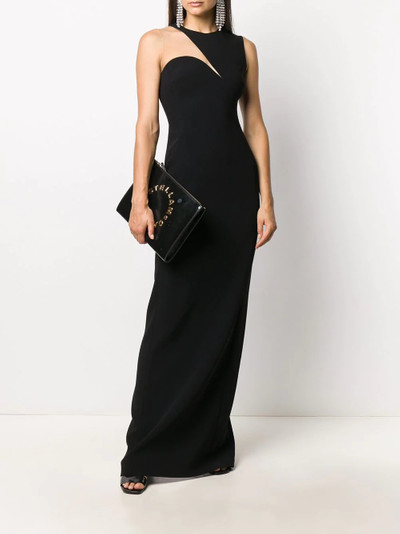 Stella McCartney sheer panel fitted gown outlook