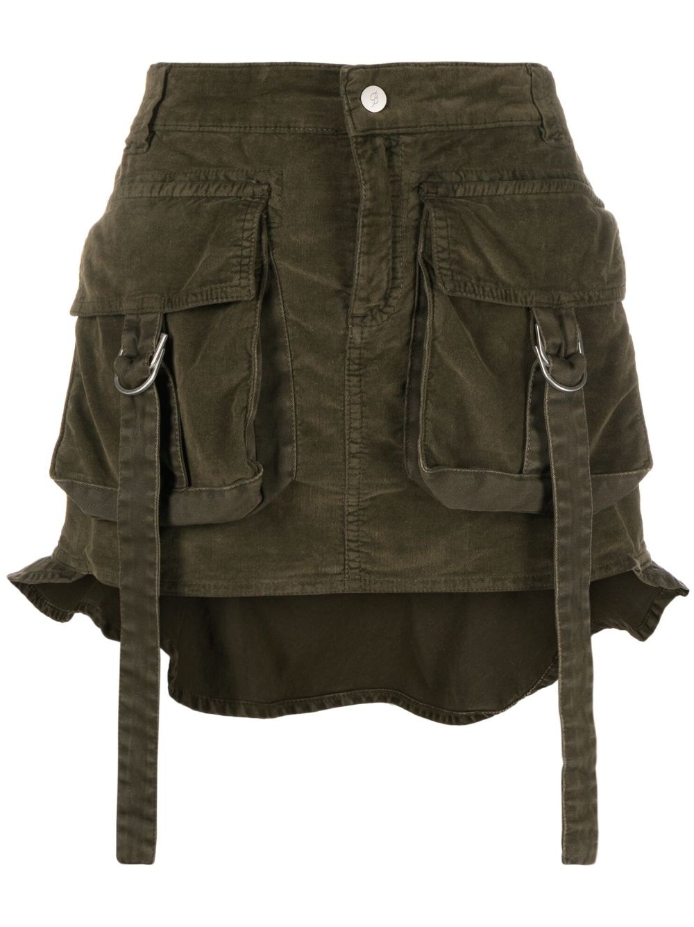 cotton-blend cargo miniskirt - 1