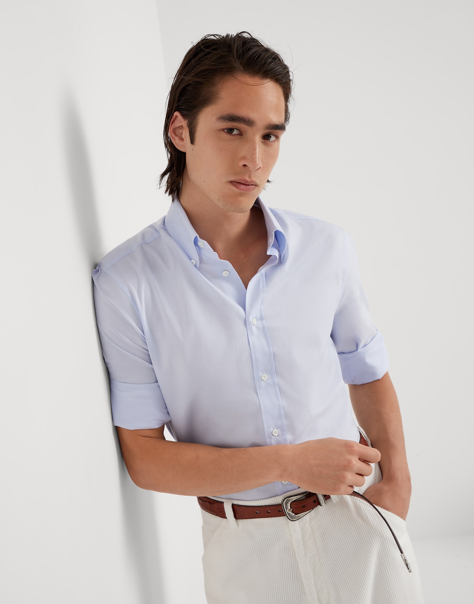 Oxford slim fit shirt with button-down collar - 4