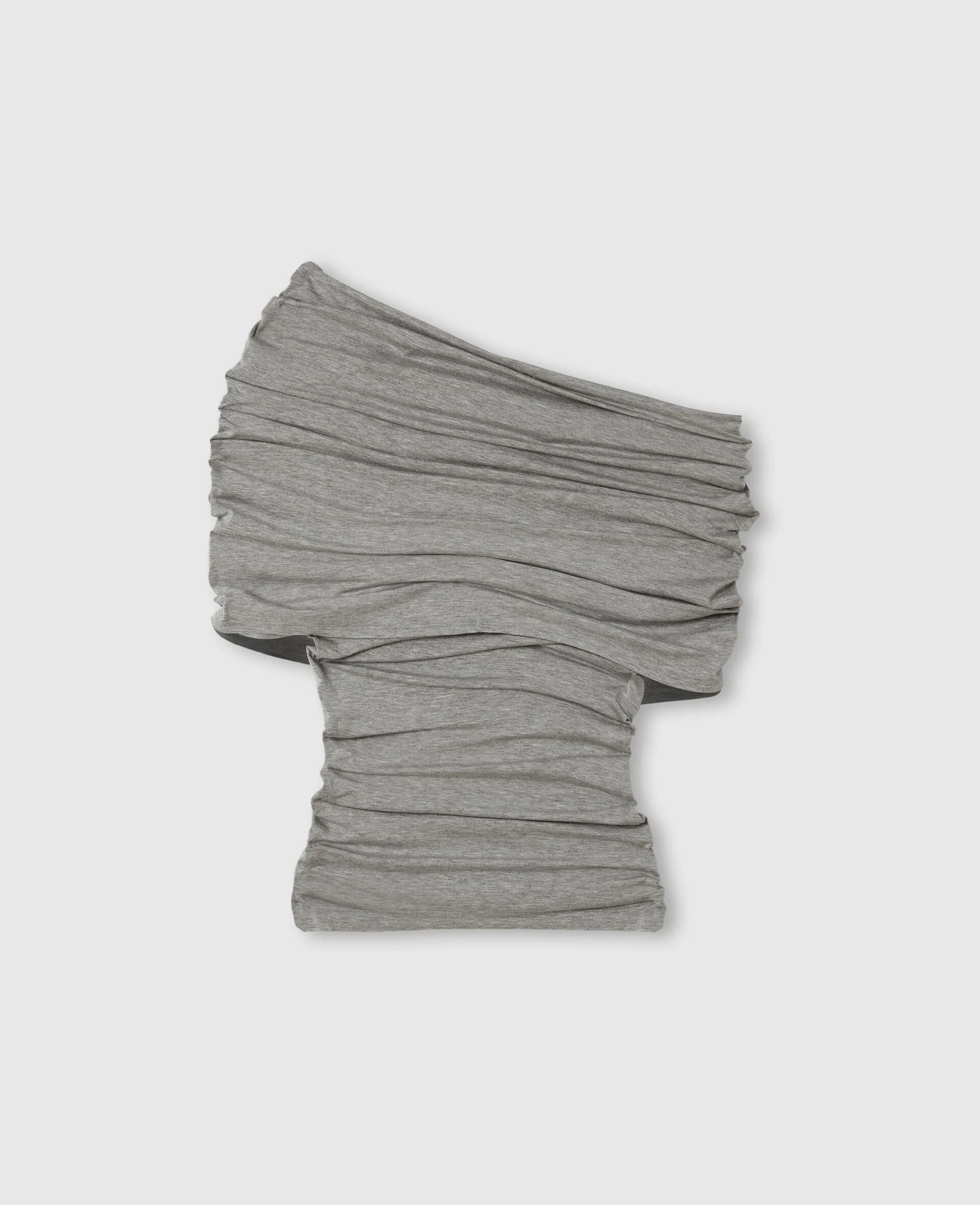 One Shoulder Twisted Wrap Top - 1