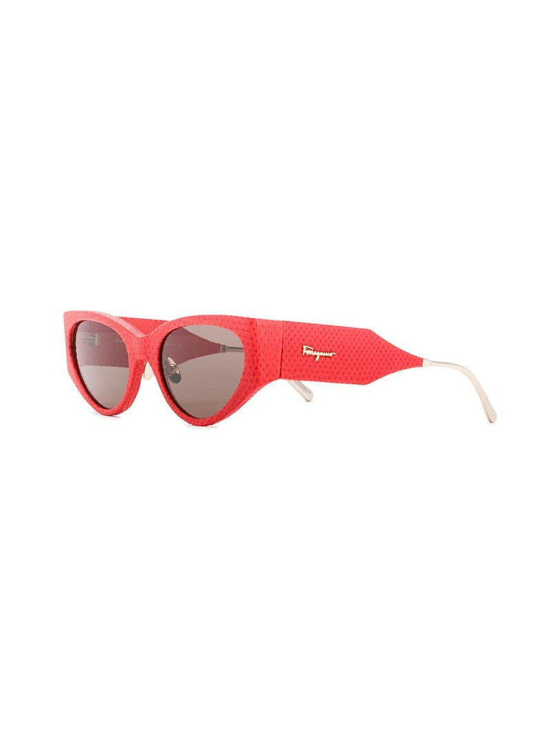 FERRAGAMO leather oversized sunglasses outlook
