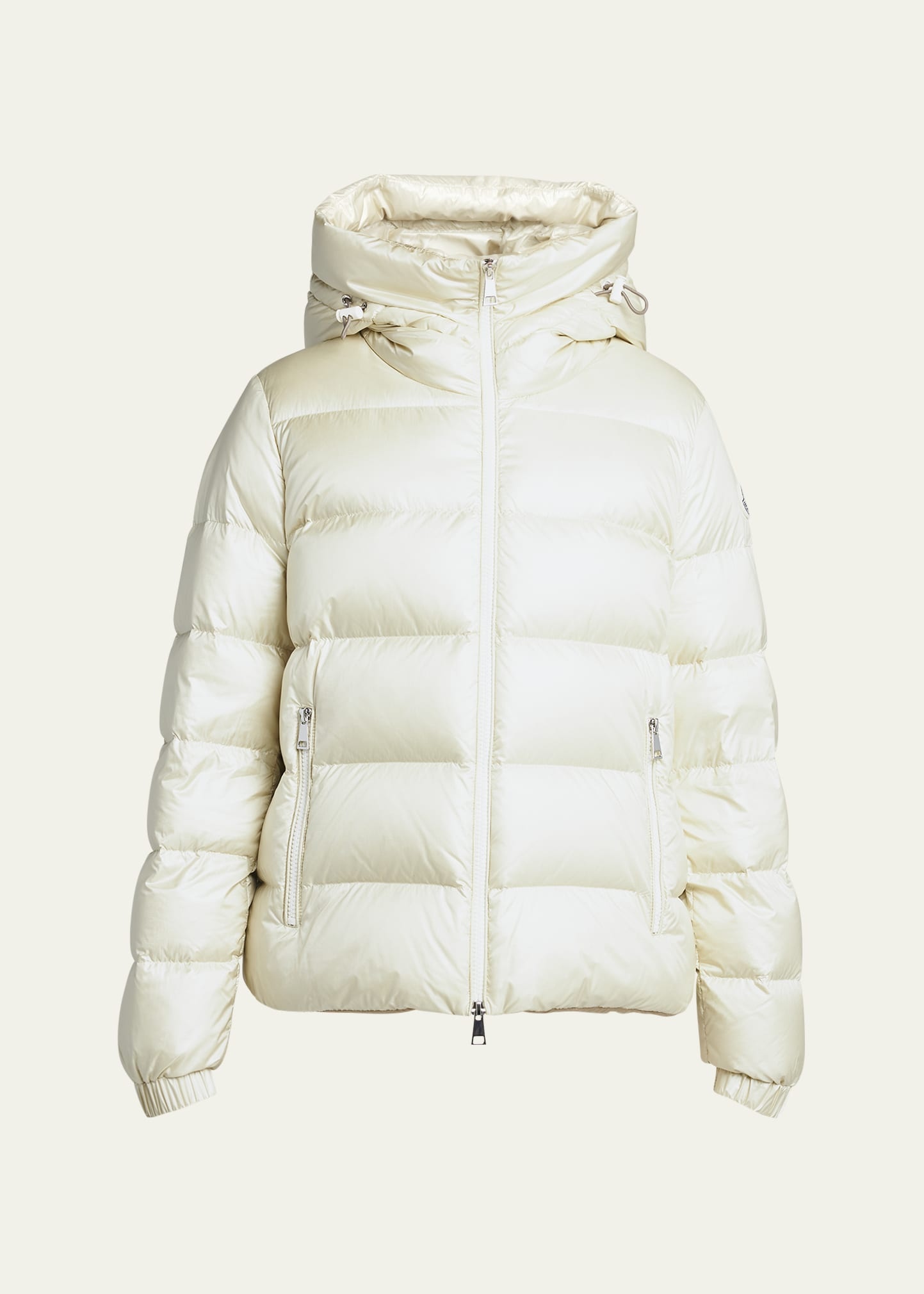 Biron Pearl Effect Nylon Hooded Puffer Jacket - 1