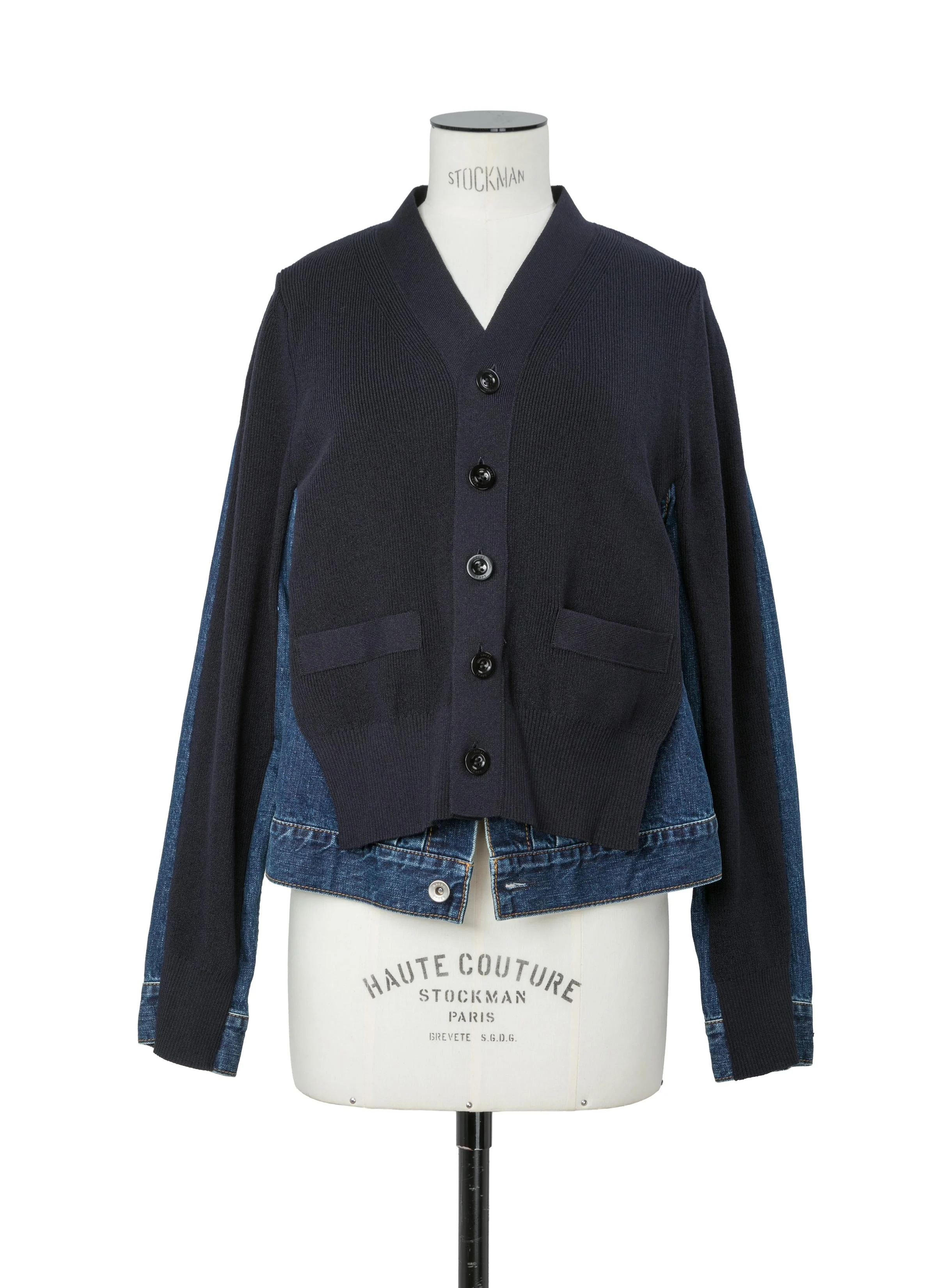 Denim x Knit Cardigan - 1