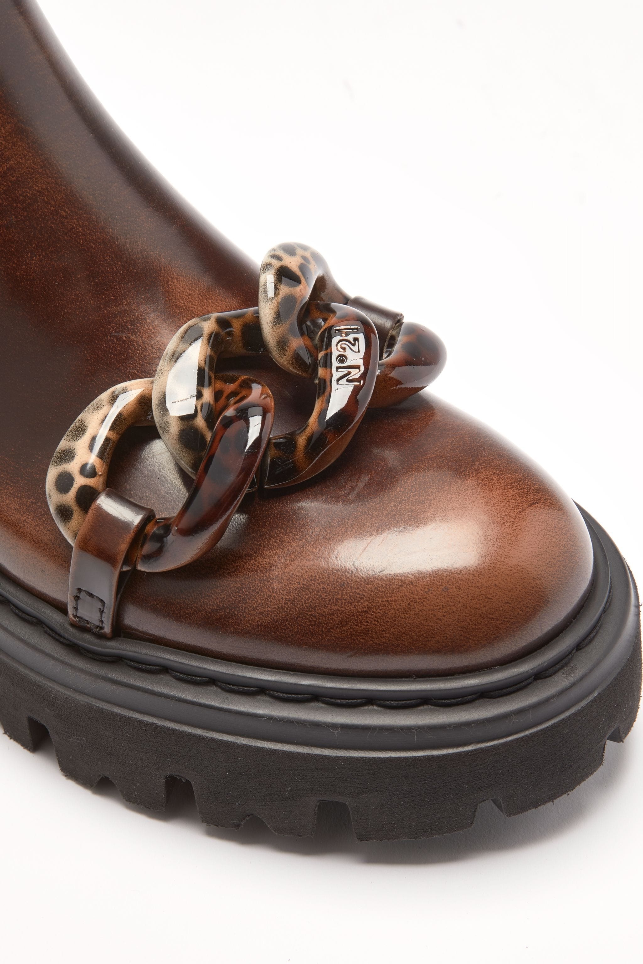CHUNKY CHAIN-EMBELLISHED BOOTS - 5