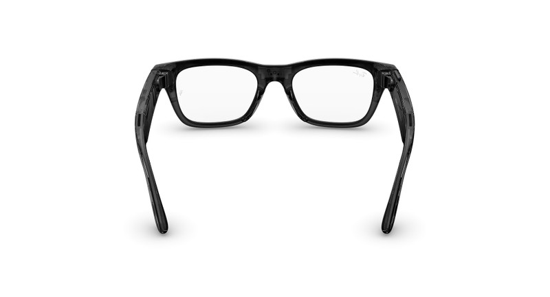 Ray-Ban Meta Blayzer Optics (Gen 2), Large Shiny Transparent Black, Clear Lenses 4