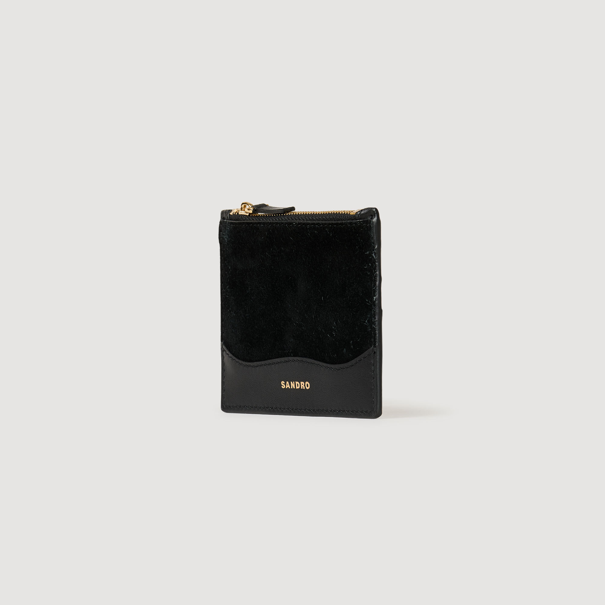 LEATHER AND SUEDE CARDHOLDER - 3