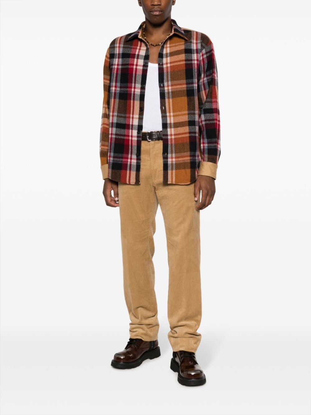 corduroy straight-leg trousers - 2