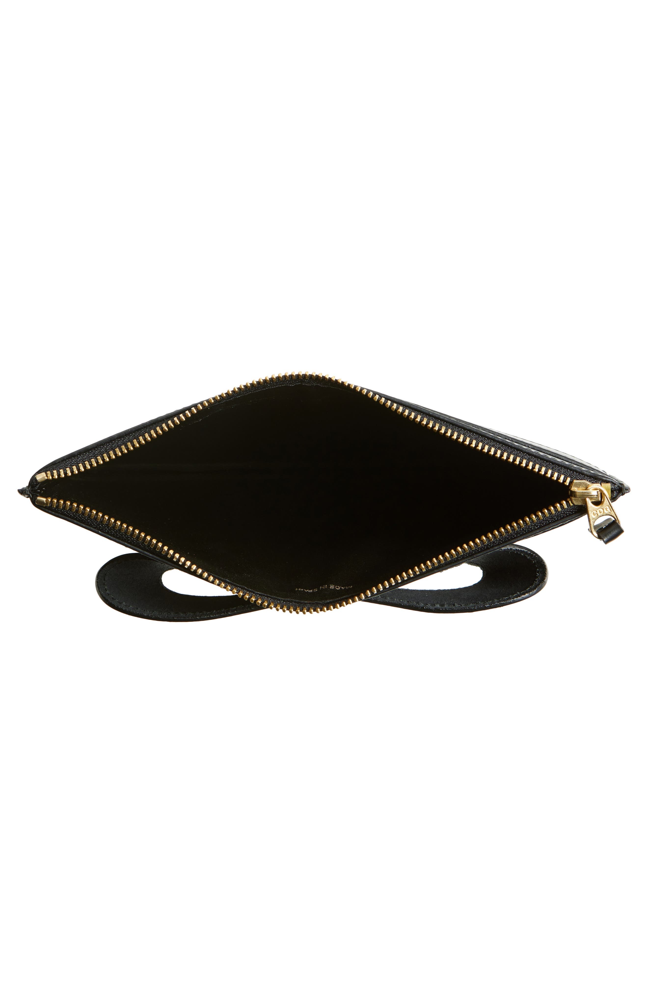 Comme des Garçons Wallets Big Bow Leather Zip Pouch in Black at Nordstrom - 4