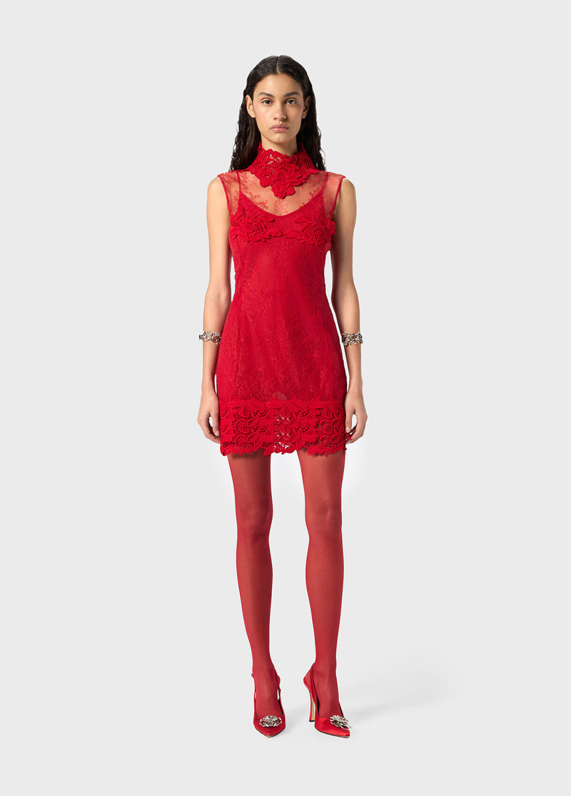 CHANTILLY LACE DRESS WITH MACRAME 5