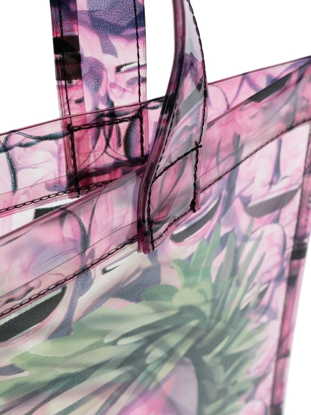 graphic-print transparent tote bag - 4