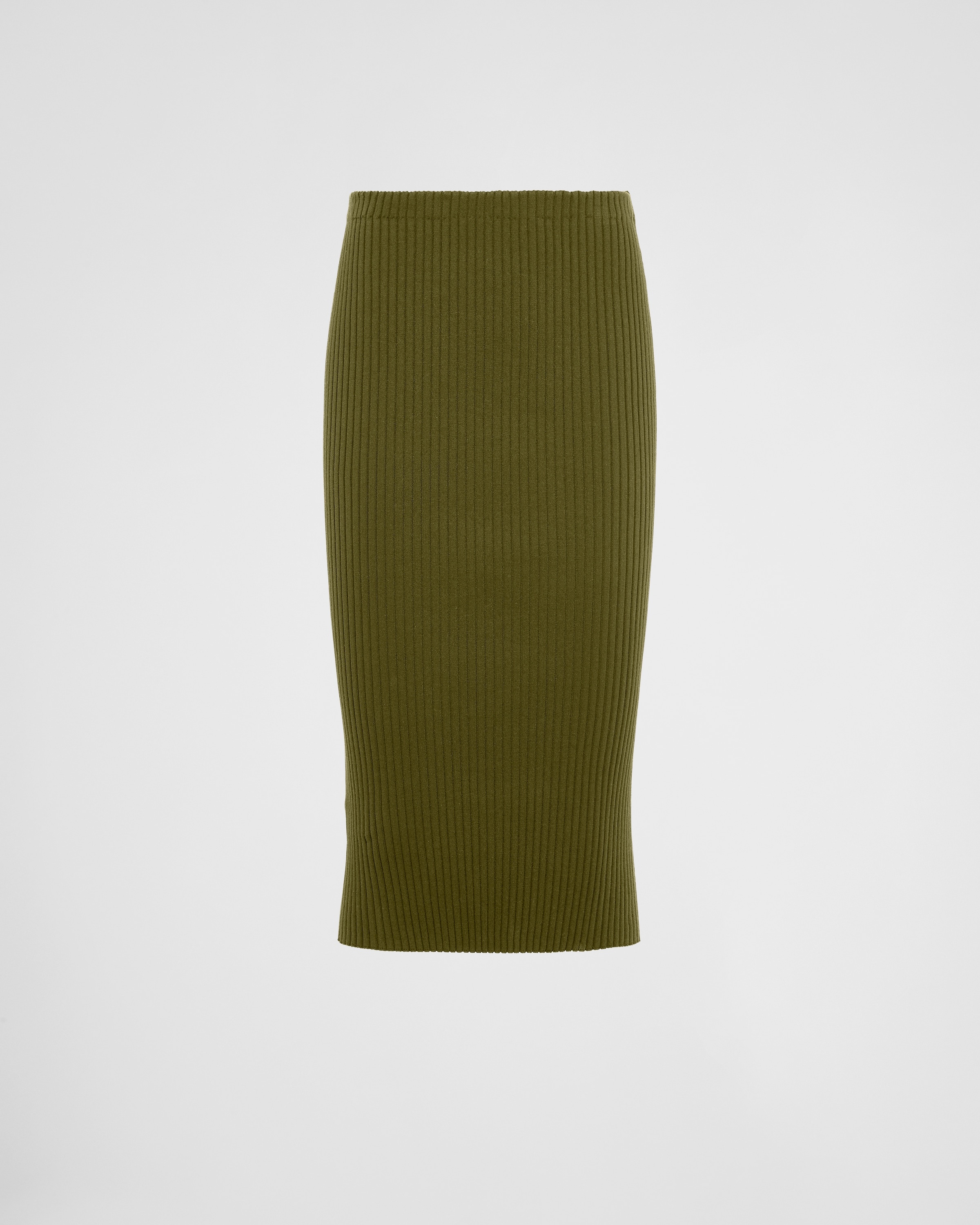 Ribbed knit cotton skirt - 1