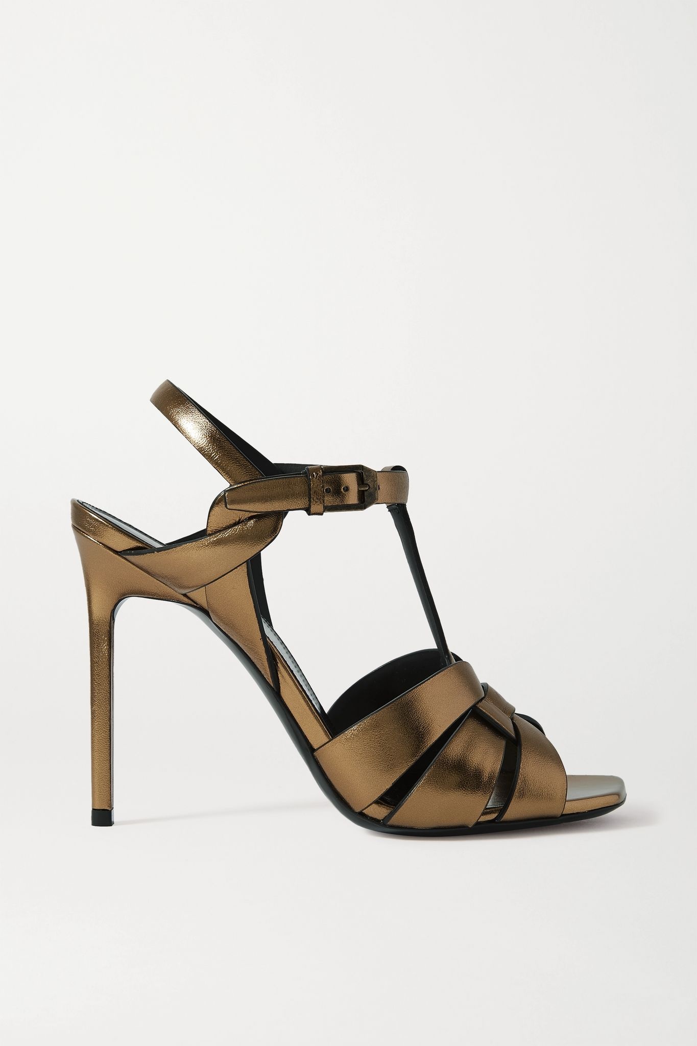 Catri woven metallic leather sandals - 1