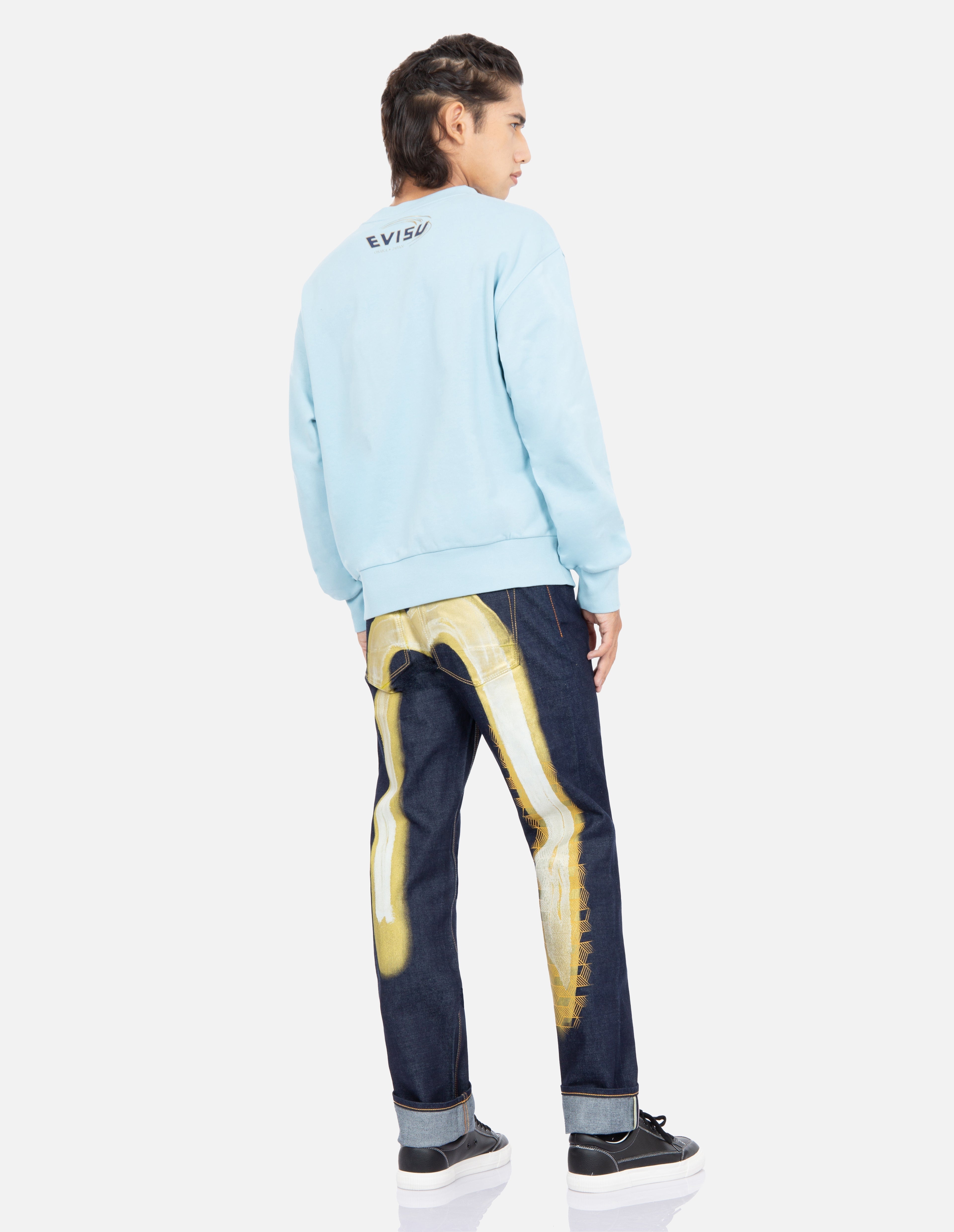 Japanese-pattern Seagull Print Sweatshirt - 4