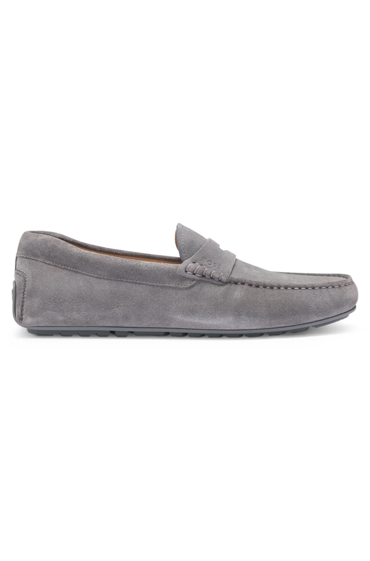 PORTUGUESE-CRAFTED MOCCASIN LOAFERS IN SUEDE WITH PENNY TRIM - 1