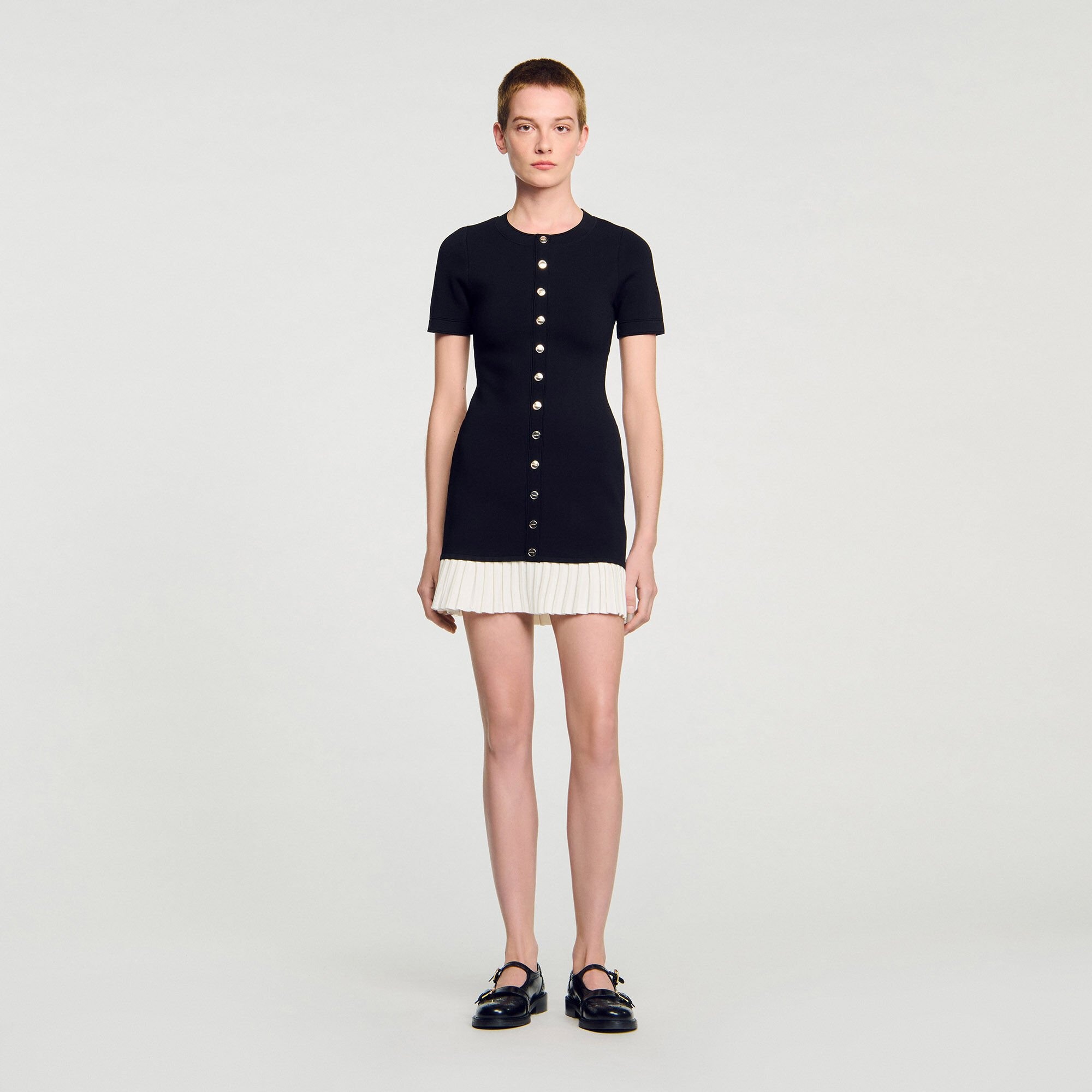 MINI KNIT DRESS WITH RUFFLE - 2