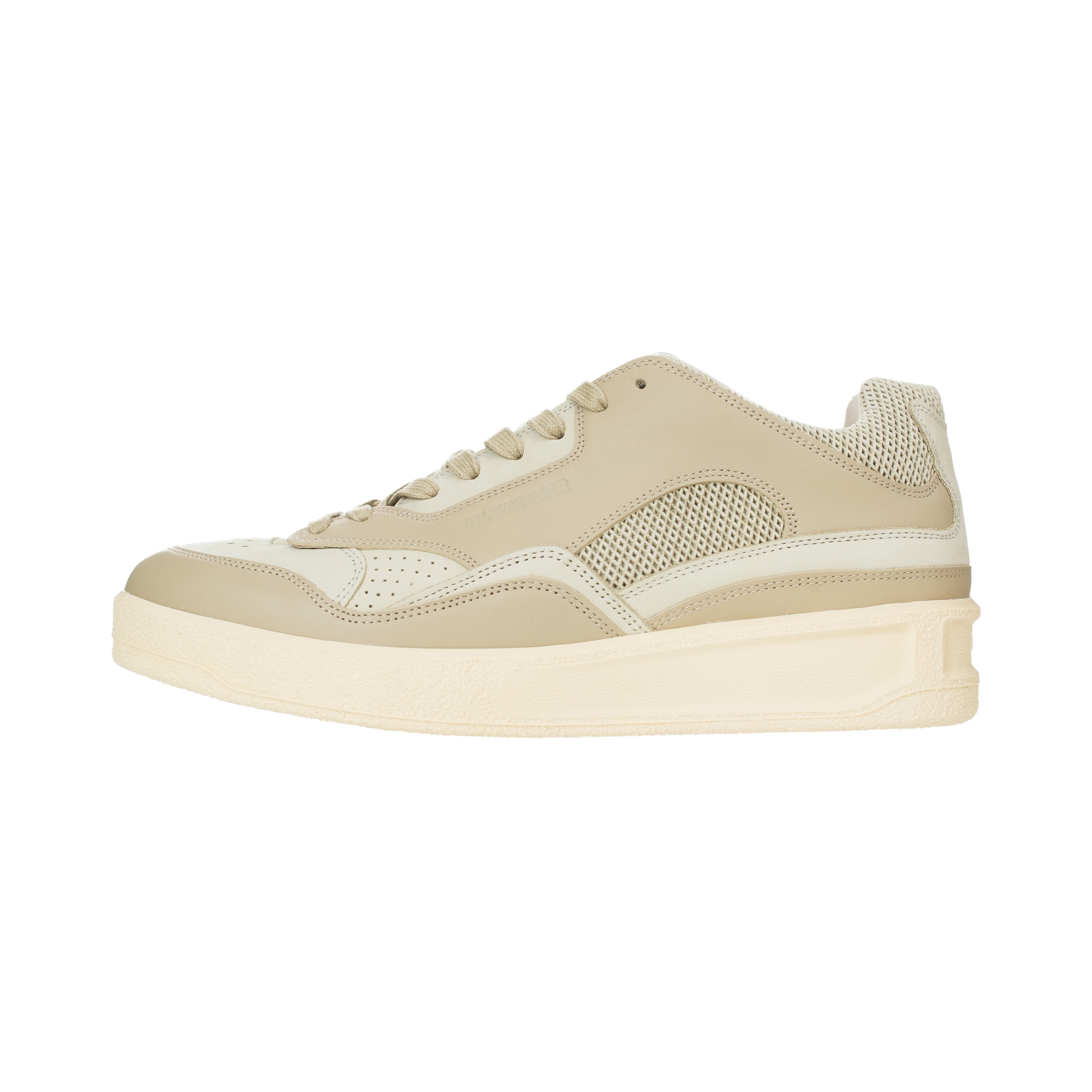 BEIGE LEATHER SNEAKERS - 3