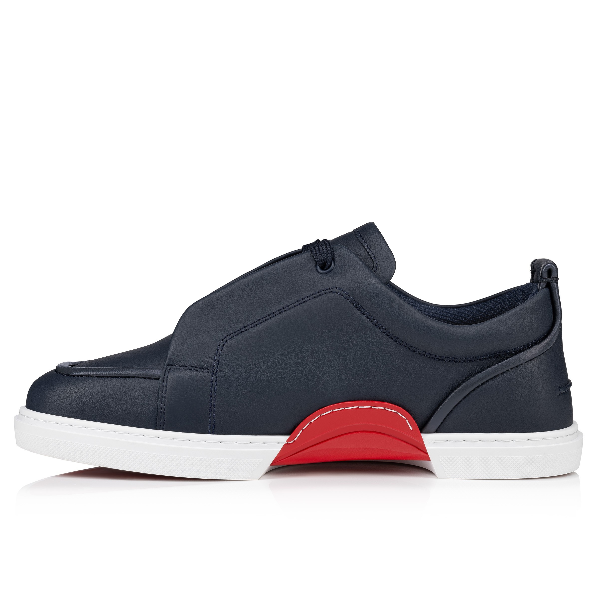 ChristianLouboutin ローカットスニーカー Jimmy スエードデニム Christian Louboutin - Jimmy Rubber-Trimmed Suede Sneakers