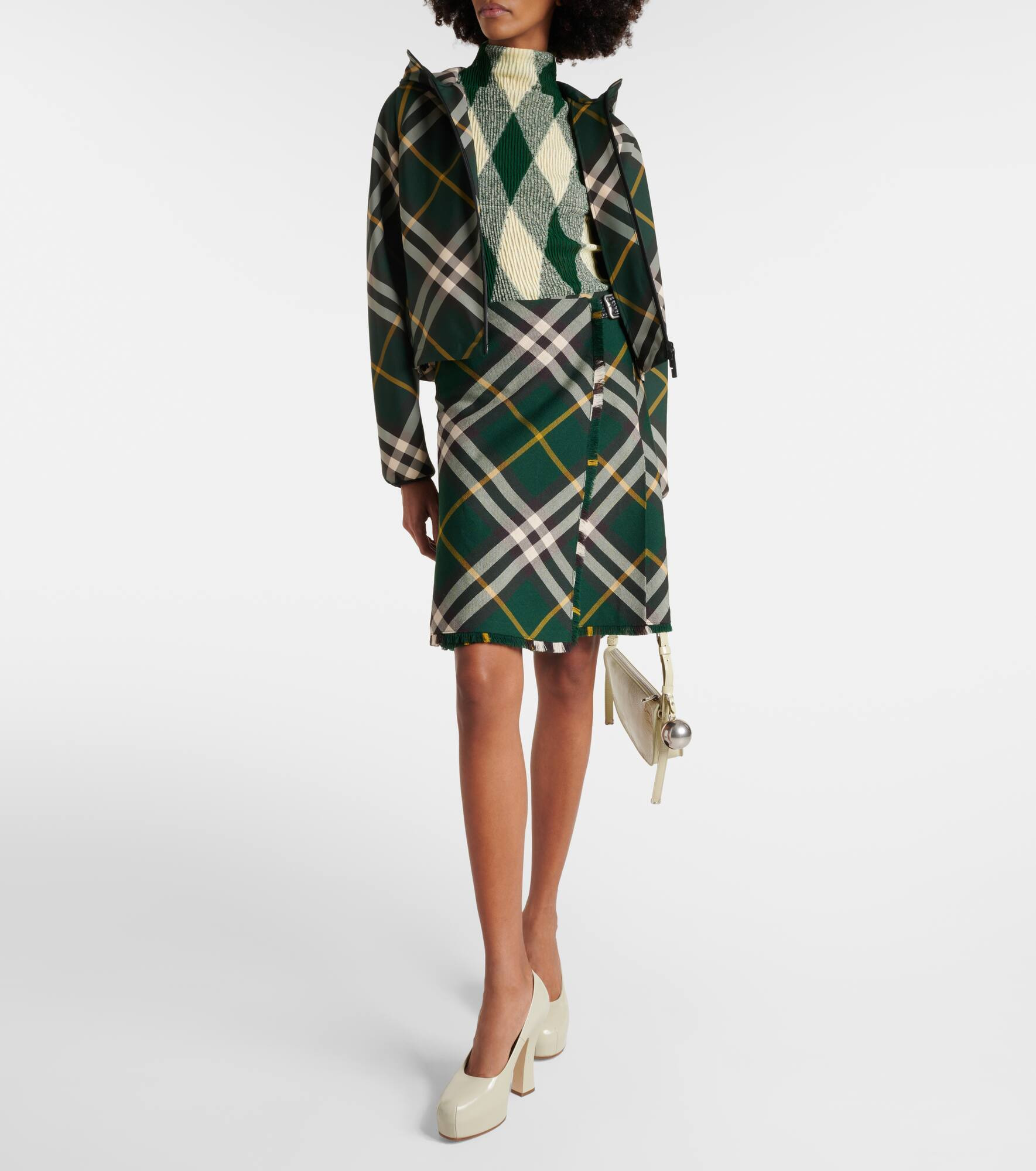 Argyle cotton and silk sweater - 2