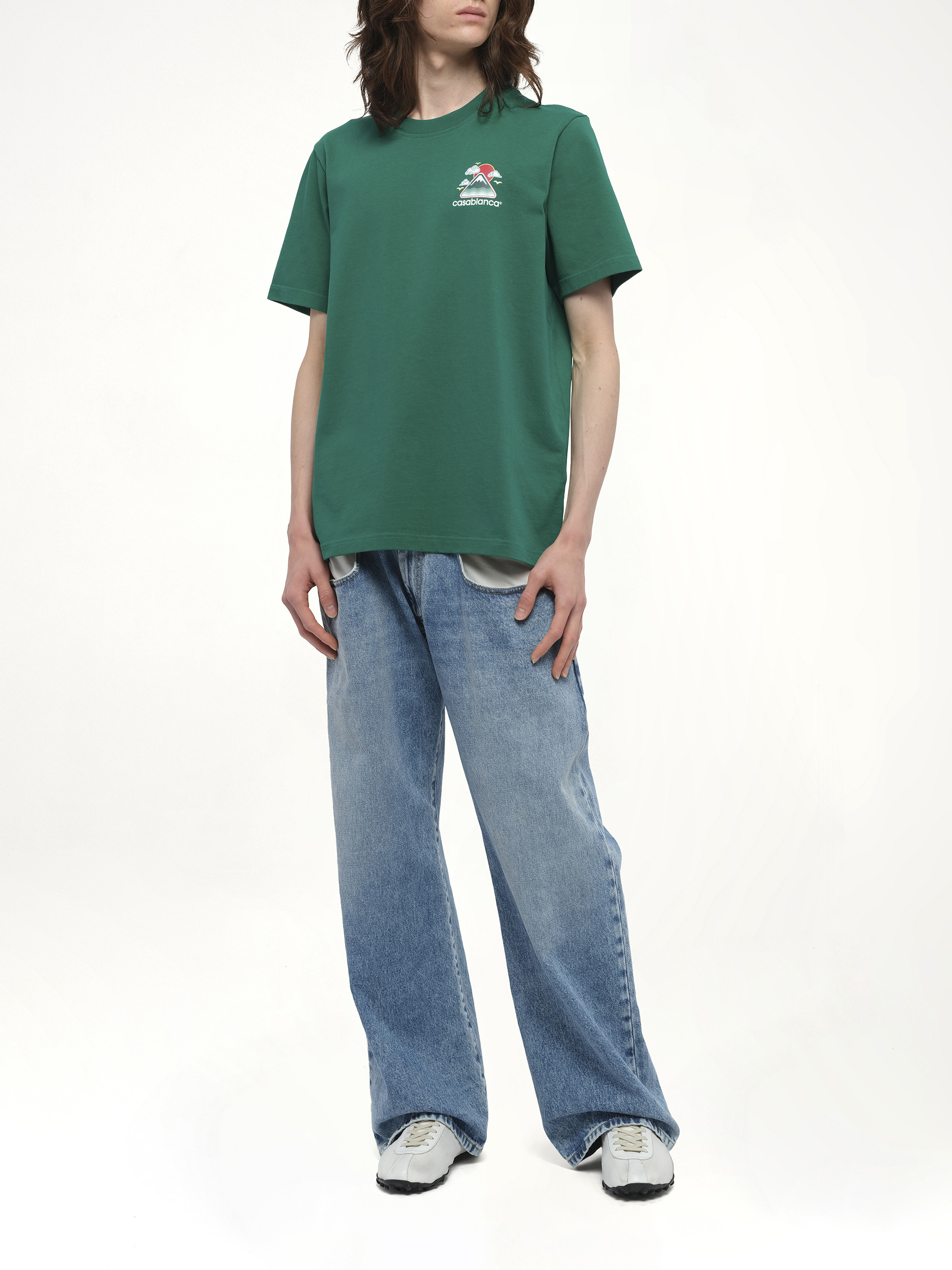 Montagne Ondulee T-Shirt in Green - 4