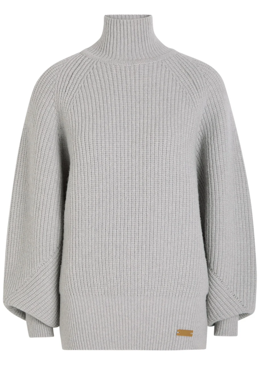 Balmain Batwing Ribbed Wool Jumper - 1