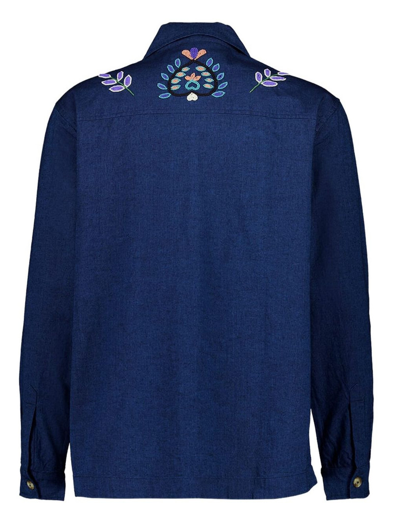 baziszt beaded floral shirt outlook