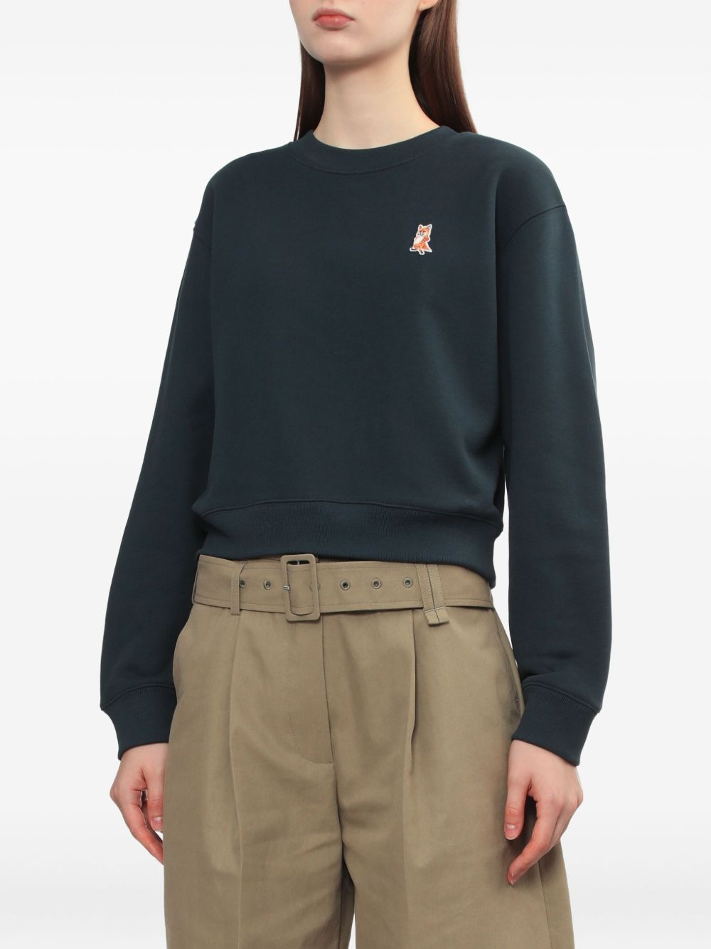 fox-embroidered sweatshirt - 3