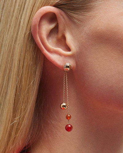 Piaget Possession 18K Rose Gold Diamond and Carnelian Drop Earrings outlook