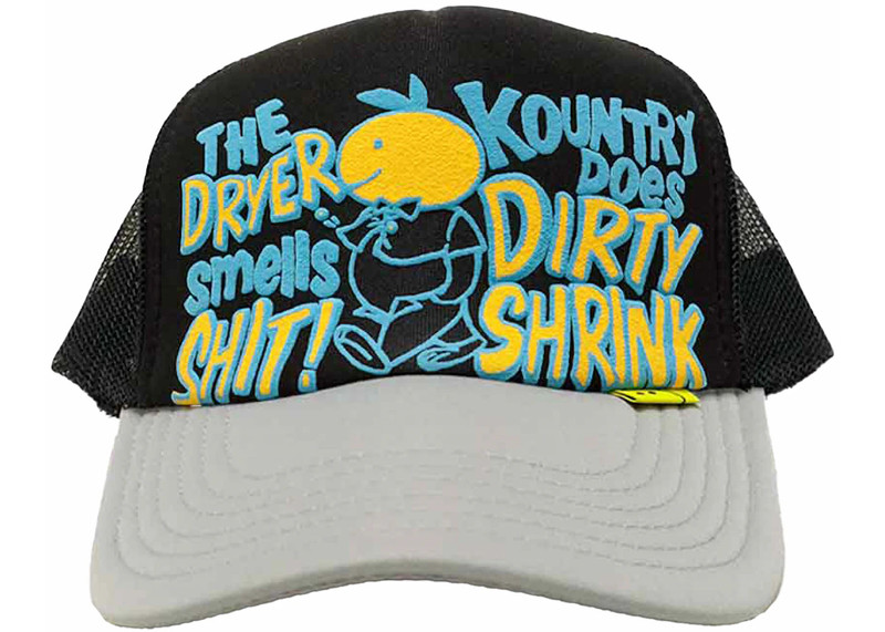 Kapital Kountry Dirty Shrink Trucker Cap Black/Grey 1