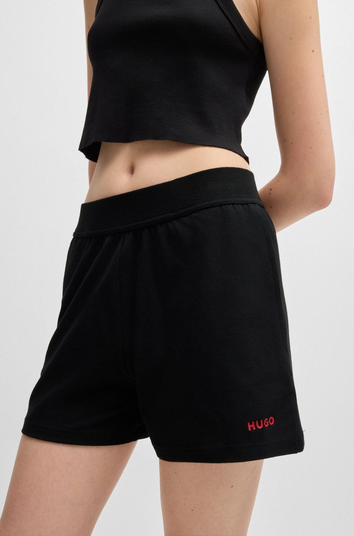 RELAXED-FIT SHORTS WITH SILICONE-PRINTED LOGO - 4
