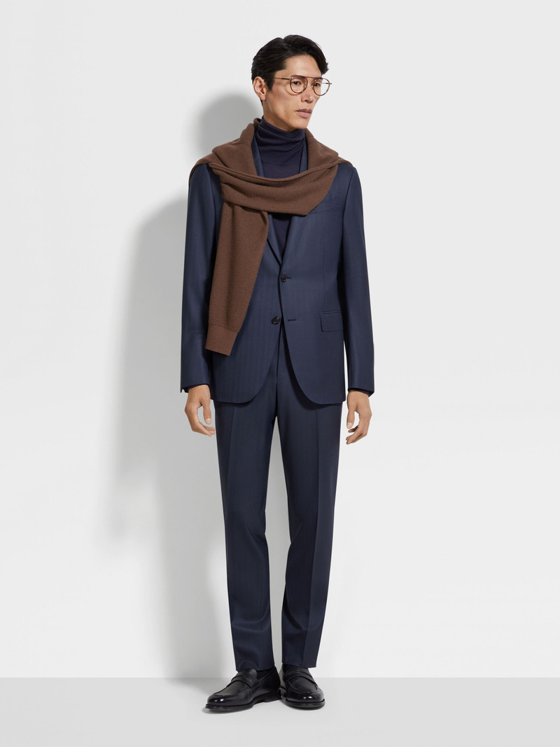 DARK BLUE 15MILMIL15 WOOL SUIT 1