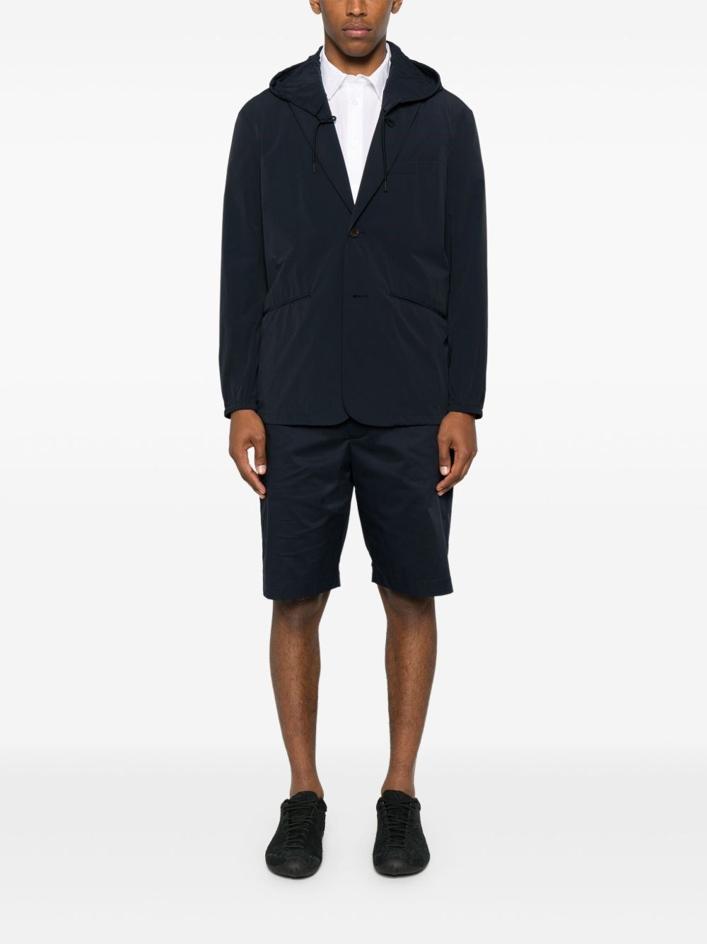 Nylon hooded blazer jacket - 3