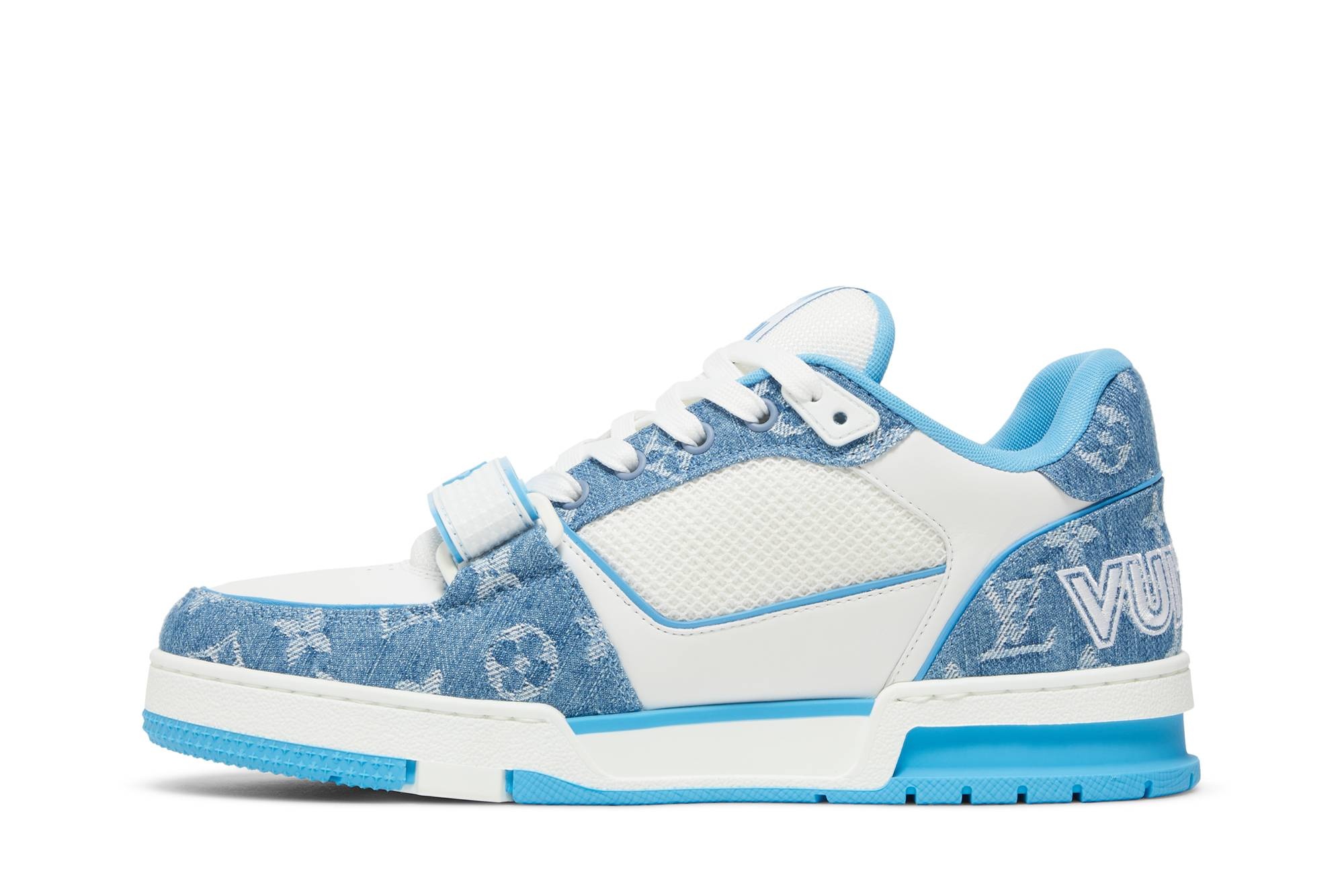 Louis Vuitton Trainer Low 'Light Blue Monogram Denim' - 3