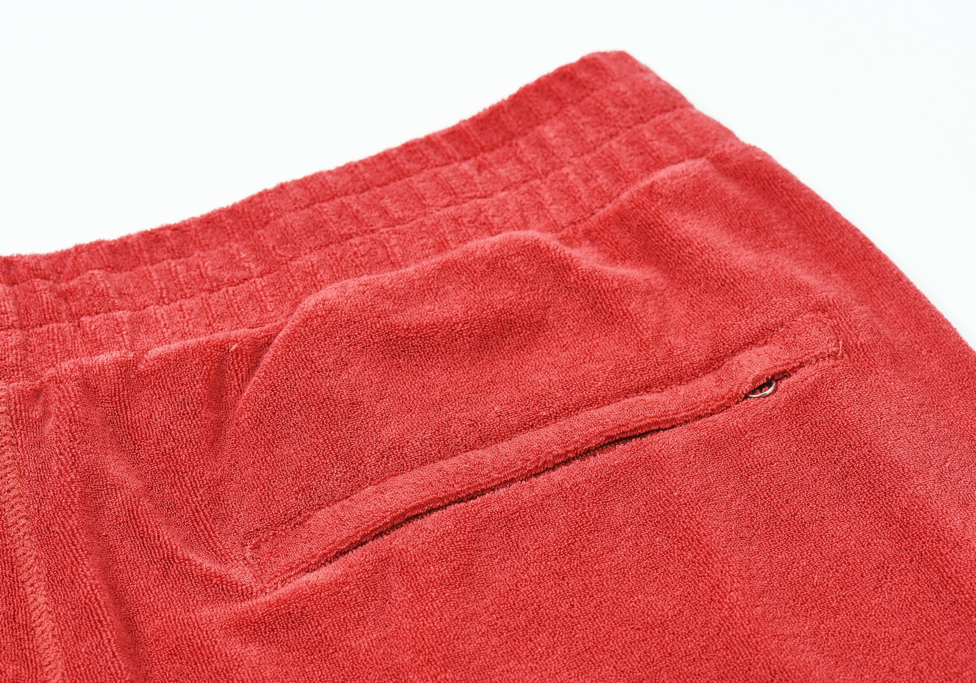 TOWELLING SHORTS RED - 4