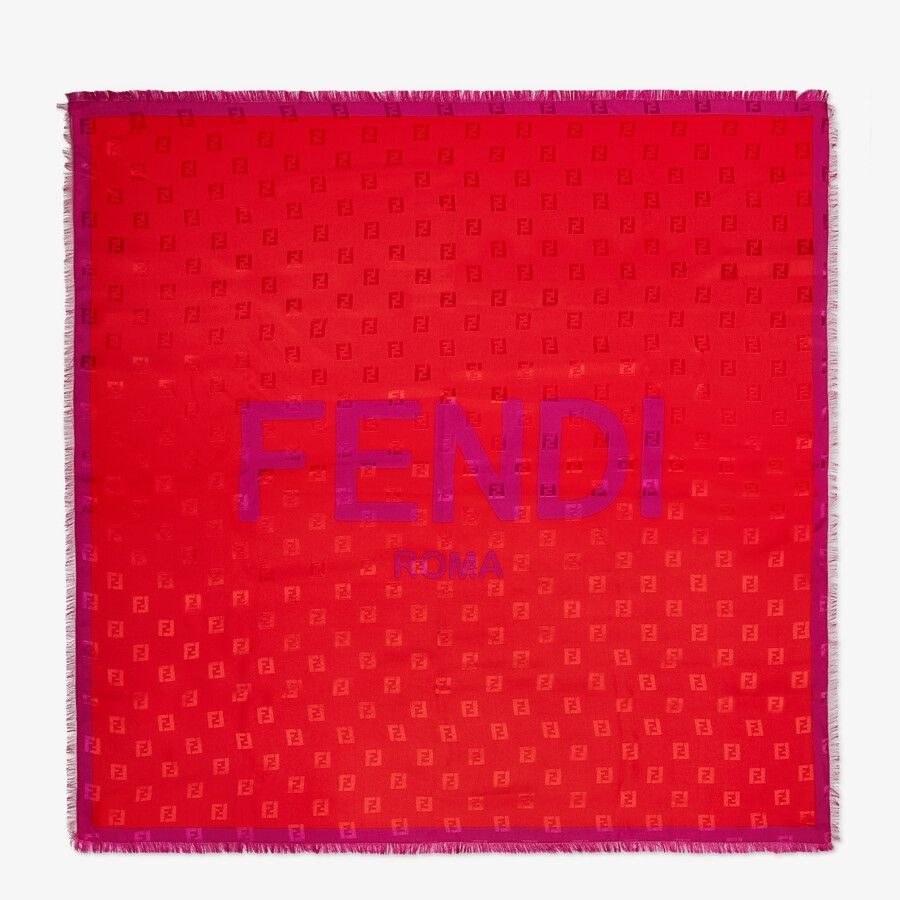 Red silk foulard - 1