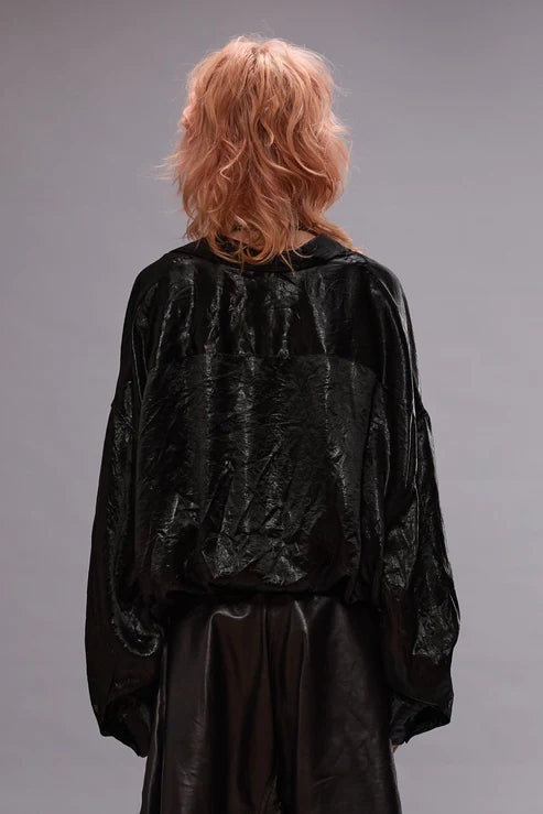 Crossover Bubble Shirt Washed Black - 3