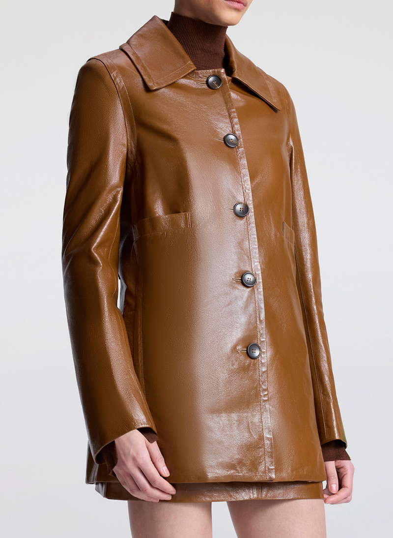 Ghia Glossy Leather Jacket 3