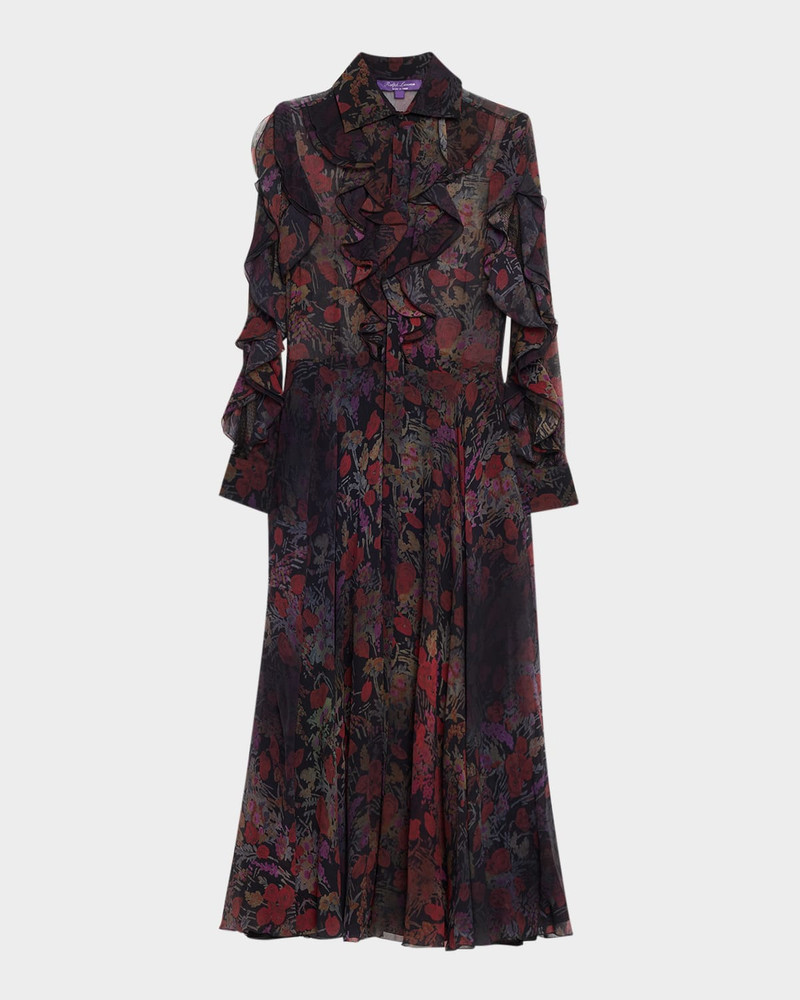Melony Floral Crinkle Chiffon Day Dress 1