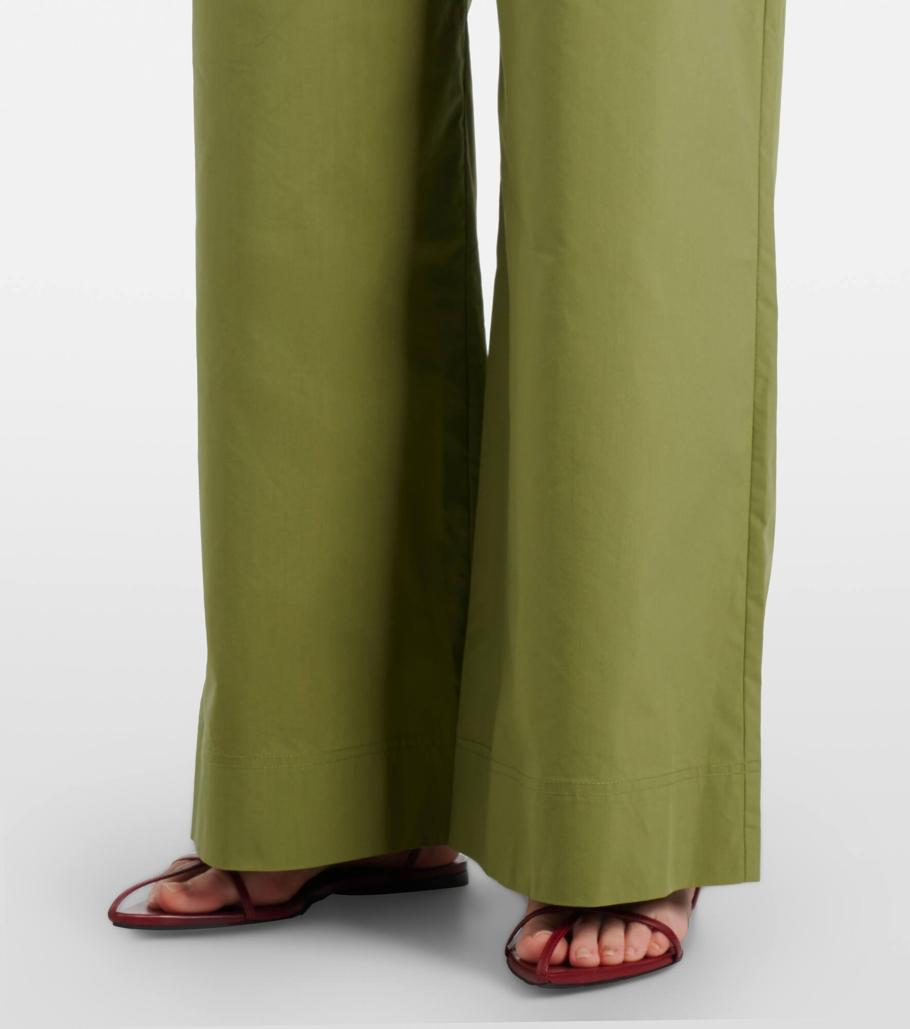 Arden cotton-blend wide-leg pants - 5