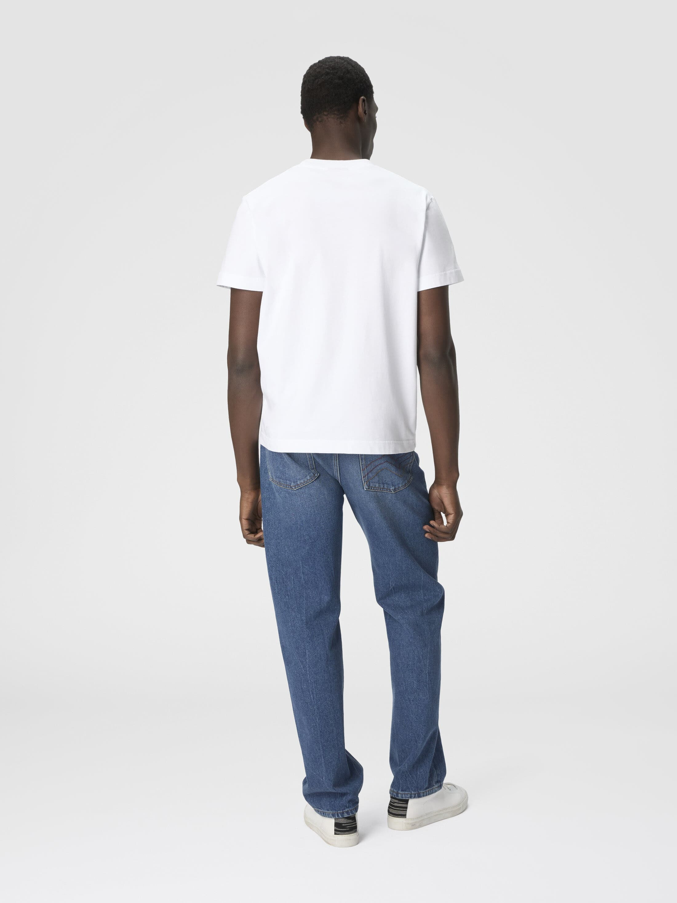 Missoni Short Sleeve T-shirt With Geometric Zigzag Insert And Logo in Multicoloured at Nordstrom - 3