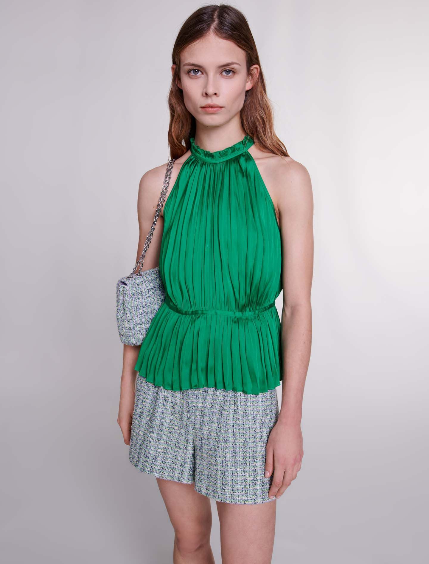 Pleated satin top - 6